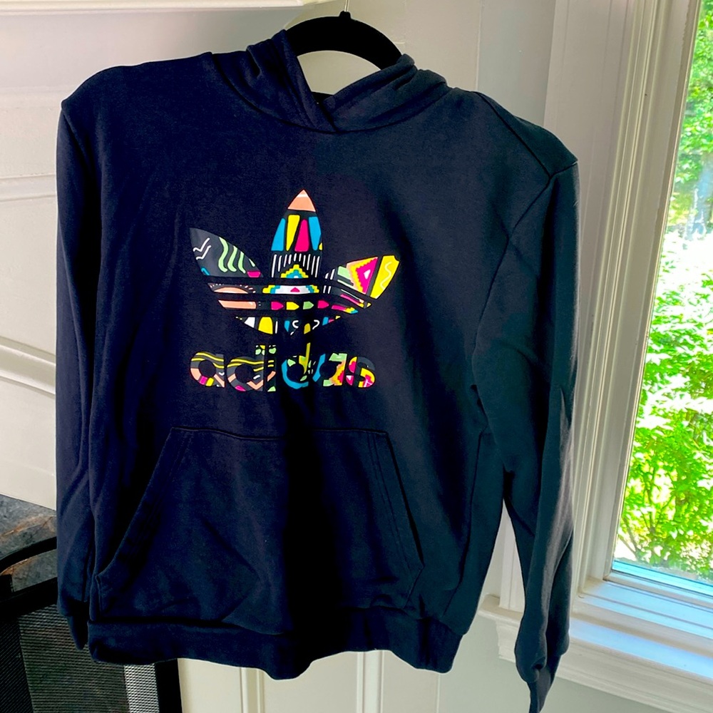 Colorful Adidas logo hoodie